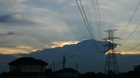 Sunset with cloudy Stock Footage 51169631