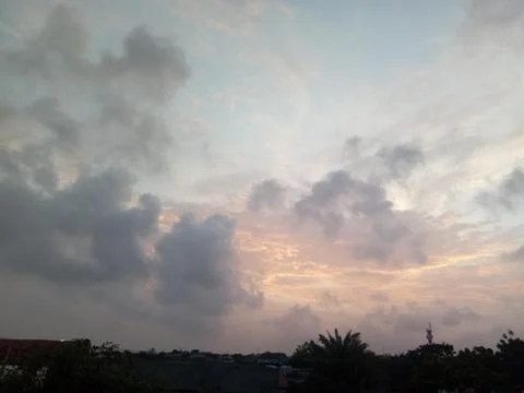 Sunset Cloudy Sky Stock Photos