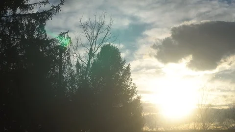 Sunset, cloudy sky, time lapse Stock Footage 126204041