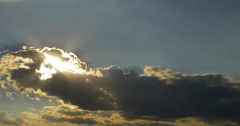 Sunset On Cloudy Sky Timelapse Stock Footage 66705207