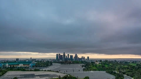 Sunset Cloudy Timelapse Los Angeles Stock Footage 251400801