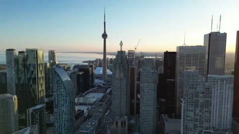 Sunset CN tower Stock Footage 240752832