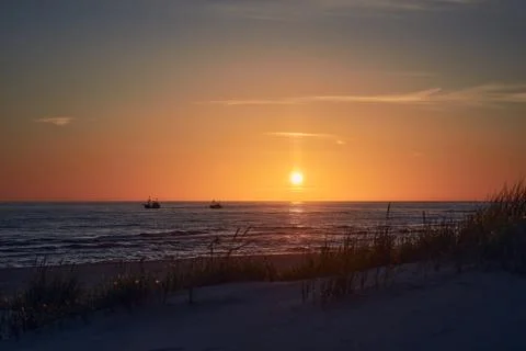 Sunset at the coast of Denmark Stock Photos