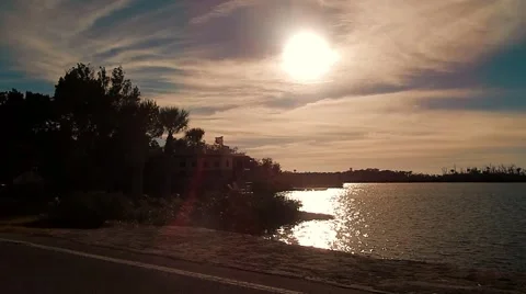 Sunset off the coast of florida Video stock 45299390