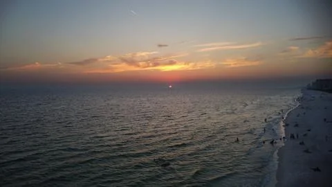 Sunset off the Coast of Florida Stock Photos