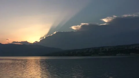 Sunset on the coast Stock Footage 47991025