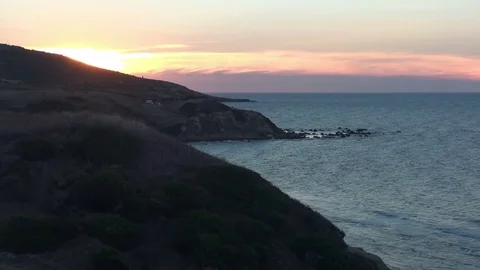 Sunset at the Coast Stock Footage 76405355