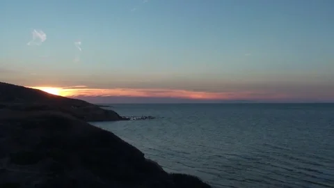 Sunset at the Coast Stock Footage 76406962
