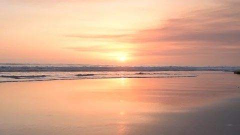 Sunset on the coast Stock Footage 91190086
