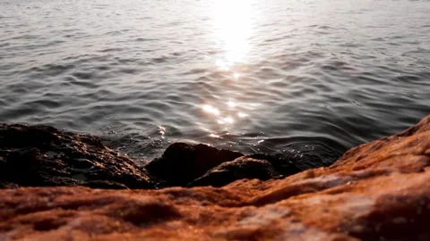 Sunset on the coast Video stock 247504134