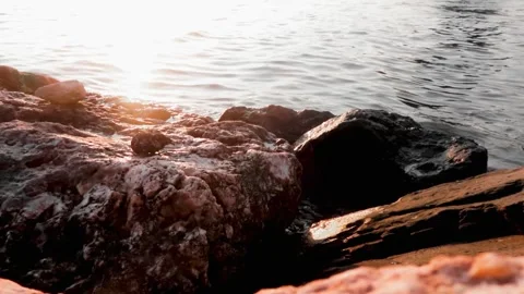 Sunset on the coast Video stock 247504158