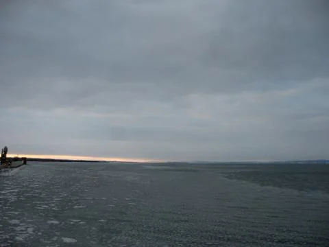 Sunset on the coast Stock Photos