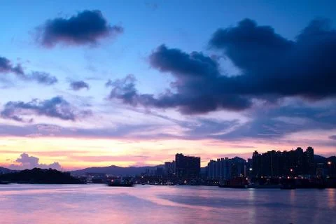 Sunset coast Stock Photos