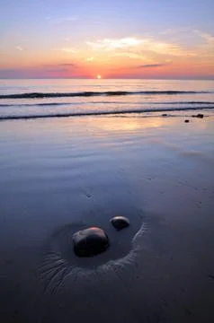 Sunset on the coast Foto stock