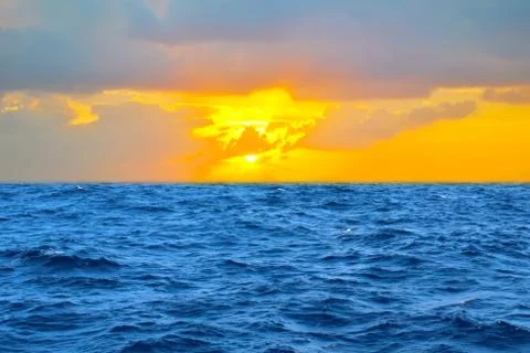 Sunset on the coast Stock Photos