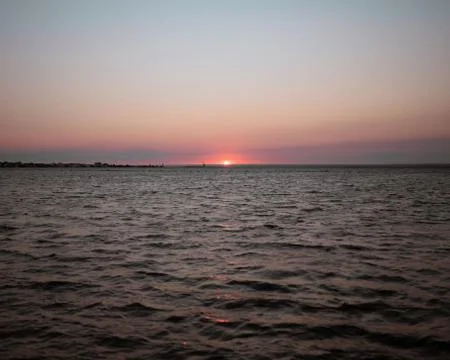 Sunset on the coast Foto stock