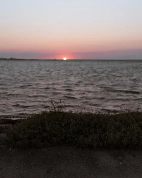 Sunset on the coast Foto stock