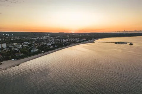 Sunset on the coast Foto stock