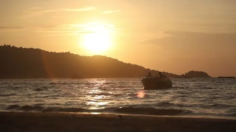 Sunset on the coast. Phuket. Thailand. Stock Footage 159373349