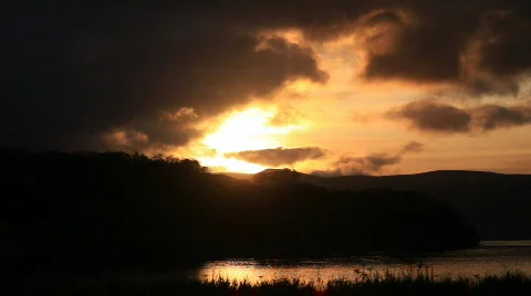 Sunset at coast of the sea Stock Footage 728695