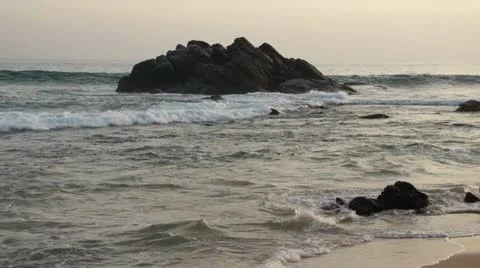 Sunset on the coast of Sri Lanka Stock Footage 11153575