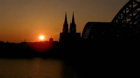 Sunset Cologne 動画素材 10880668