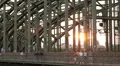 Sunset Cologne Hohenzollern Bridge Cologne Tourists Attraction People Crossing HD Footage