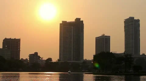 Sunset at colombo, sri lanka Stock Footage 12176163