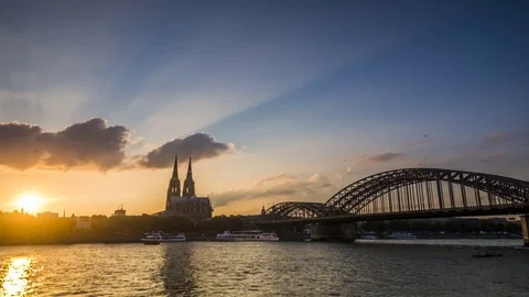 Sunset Colone Skyline Video stock 70743054