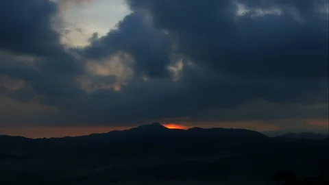 Sunset with Colorful dramatic sky in the countryside. Stock Footage 100020441