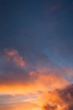 Sunset colors at cloud sky Stock Photos