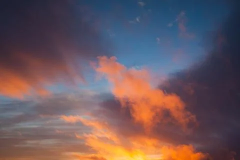 Sunset colors at cloud sky Foto stock