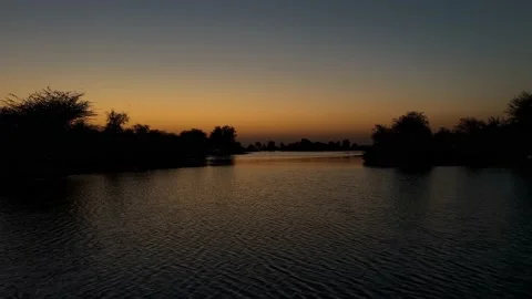 Sunset colors over the lake Stock Footage 212081411