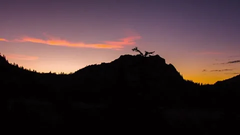 Sunset Colors Over Naches Peak Loop Trail, Mount Rainier National Park, Washingt Stock Footage 332141691