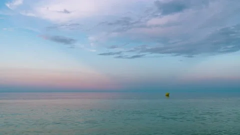 Sunset colors over the sea with clouds gathering Video stock 156271185