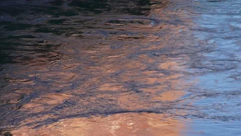 Sunset colors on water surface Video stock 130889128