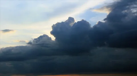 Sunset colour on sky clouds Stock Footage 33230751