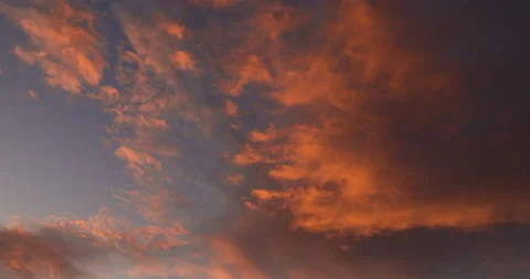 Sunset colourful clouds 4k Stock Footage 145870611