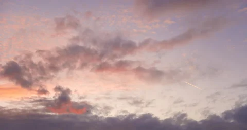 Sunset colourful clouds 4k Video stock 145870989