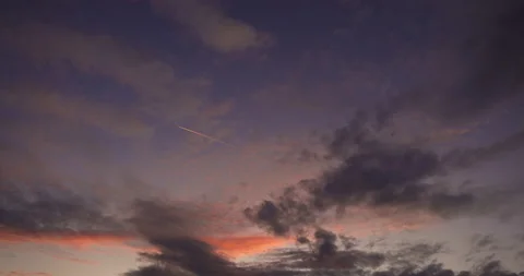 Sunset colourful clouds 4k Stock Footage 145871366