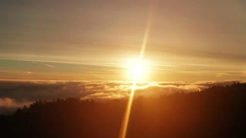 Sunset at Columbia gorge 스톡 동영상 134587274