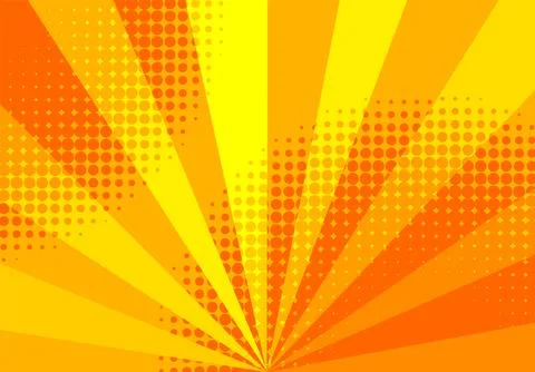 Sunset comic background. Bright pop art with halftone color. Comics book cartoon Illustrazione stock