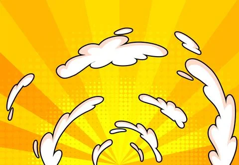 Sunset comic background. Bright pop art with halftone color. Comics book cartoon Stock Illustration