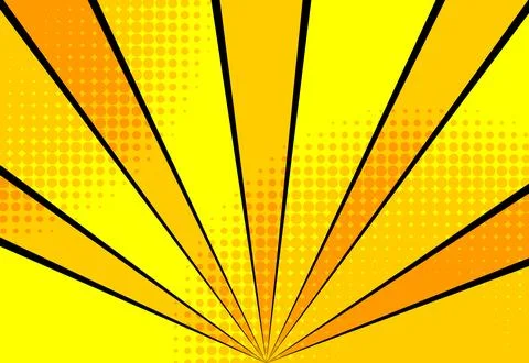 Sunset comic background. Bright pop art with halftone color. Comics book cartoon Illustrazione stock