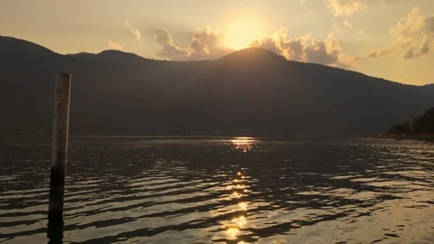 Sunset on Como Lake Video stock 305152311