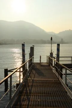 Sunset on Como Lake Stock Photos