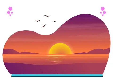 Sunset Concept Illustration Stock Illustration