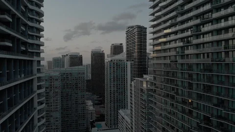 Sunset condos Stock Footage 129472286