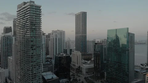 Sunset condos Stock Footage 129507786