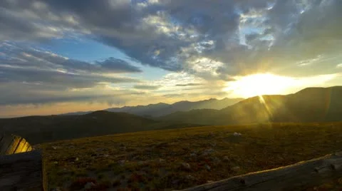 Sunset, Continental Divide, Rocky Mountain National Park Vídeo Stock 12175842